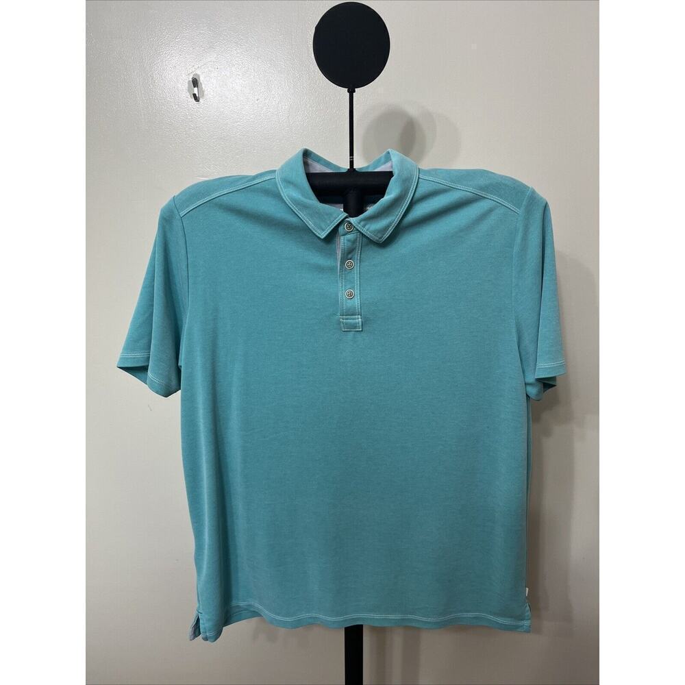 Tommy Bahama Teal Green Polo Short Sleeve Shirt - Large